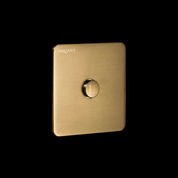 Brushed Gold Add-on Concealed Stop  cock with Click-Select Control Button(15mm) – Aquant India